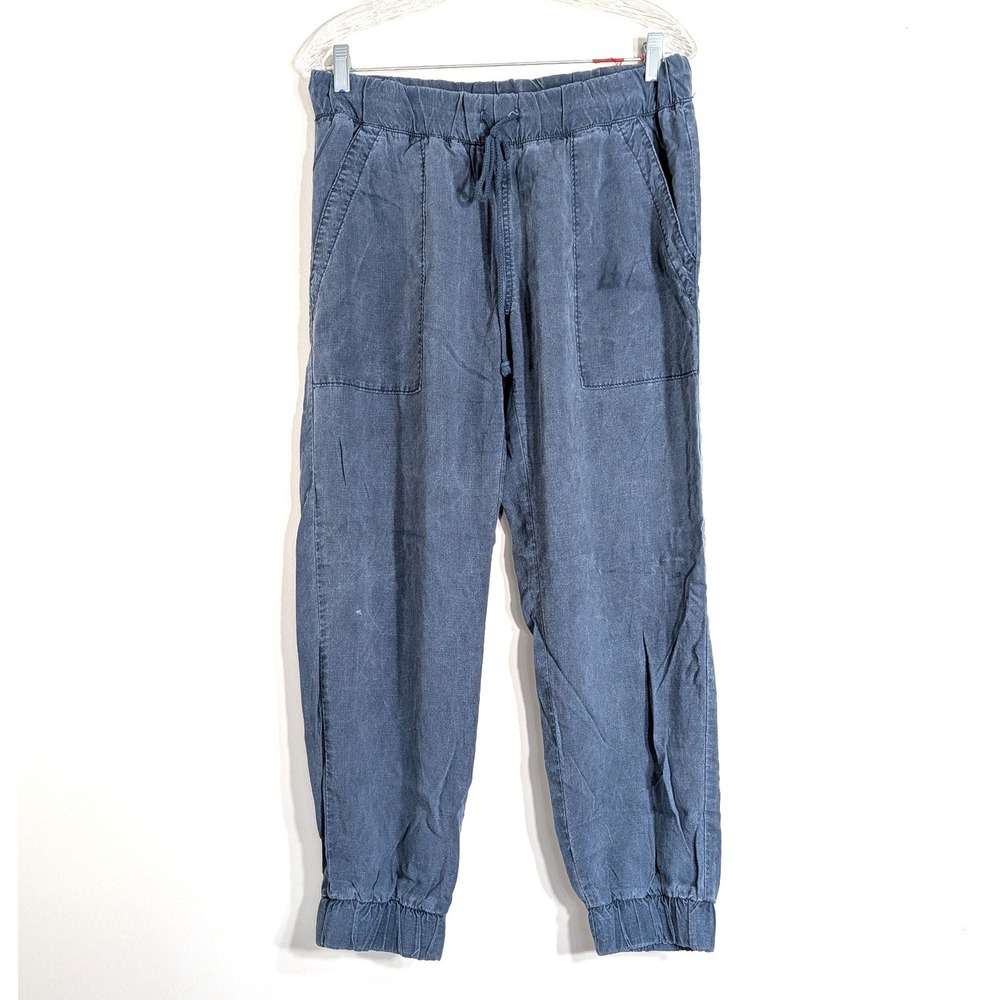Cloth & Stone Blue Jogger Pants; Tencel Lyocell Drawstring Elastic Waist